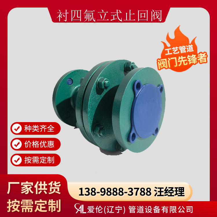 沈陽(yáng)防腐止回閥廠家，H44F46 襯氟止回閥-- 愛(ài)倫（遼寧）管道設(shè)備有限公司